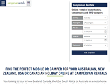Tablet Screenshot of campervan-rentals.com